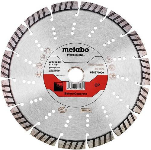 Metabo Diamanttrennscheibe CP für Beton und Stein, Farbe Silber, Durchmesser: 230 mm, Bohrungs-Ø: 22,23 mm - Bild 1