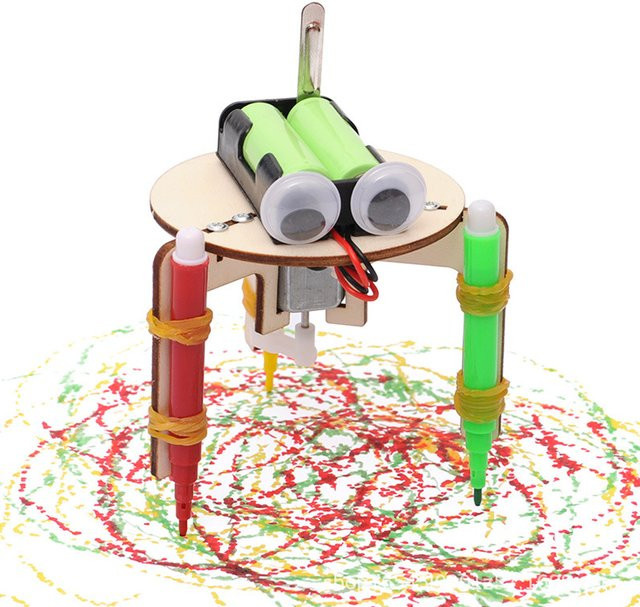 Meade Graffiti Roboter Modell, Lernspielzeug, Holz, Bunt / Mehrfarbig - Bild 1