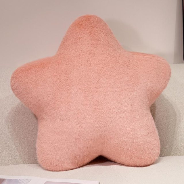 Dekoratives Sternkissen von Yiran toy in Pink, weiches Plüschkissen für Kinderzimmer und Wohnzimmer, Durchmesser: 50 cm - Bild 1