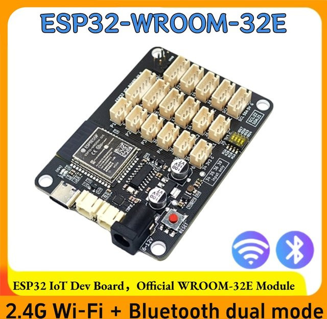 NullLab ESP32 IoT Entwicklungsboard mit WROOM-32E Modul, 2,4GHz WLAN und Bluetooth, lötfreies Development Board mit PH2.0 Anschluss - Bild 1