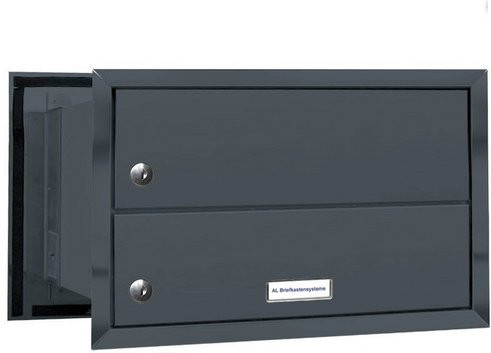 AL Briefkasten für Mauerdurchwurf, 1 Parteien, grau, B/H/T: 153,334 x 23,0 x 48,0 cm - Bild 1