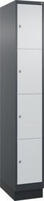 C+P Schließfachschrank Classic PLUS mit Sockel und 1 Abteil, Farbe Anthrazit und Lichtgrau, H x B x T: 195 x 30 x 50 cm - Bild 1