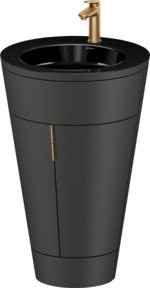 Duravit Waschtischunterschrank Starck 1 c-bonded Set mit Innenbeleuchtung, Graphit-Matt, B/H/T: 56 x 86,4 x 60,5 cm - Bild 1