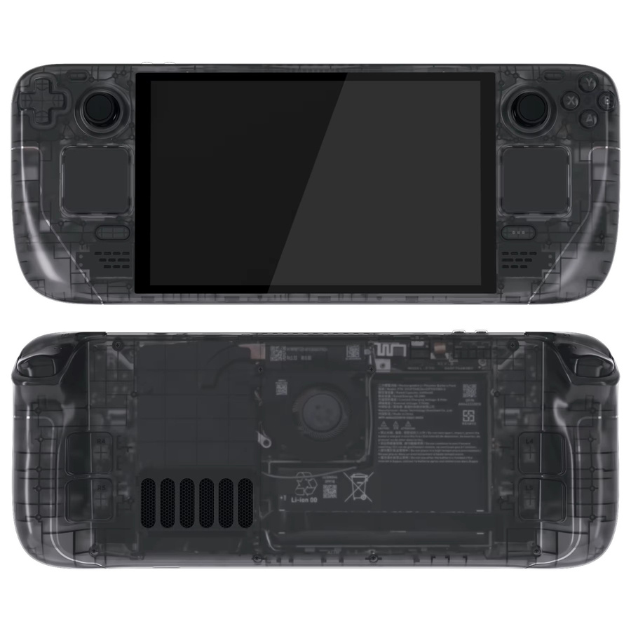 eXtremeRate Ersatz-Gehäuseschale mit Tasten für Steam Deck OLED, transparentes DIY-Frontplatten-Rückplatten-Trackpad-Gehäuse - Bild 4