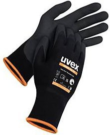 Uvex athletic lite xt Schutzhandschuhe in Schwarz, 10 Paar, EN 388, Hitzeschutz bis 100°C, Touchscreen-tauglich mit Mikroschaum-Beschichtung, Größe 6 - Bild 1