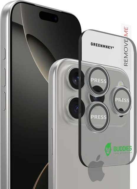 BUDDIES Schutzglas für iPhone 17 Pro und iPhone 17 in Grey/Transparent - Bild 1