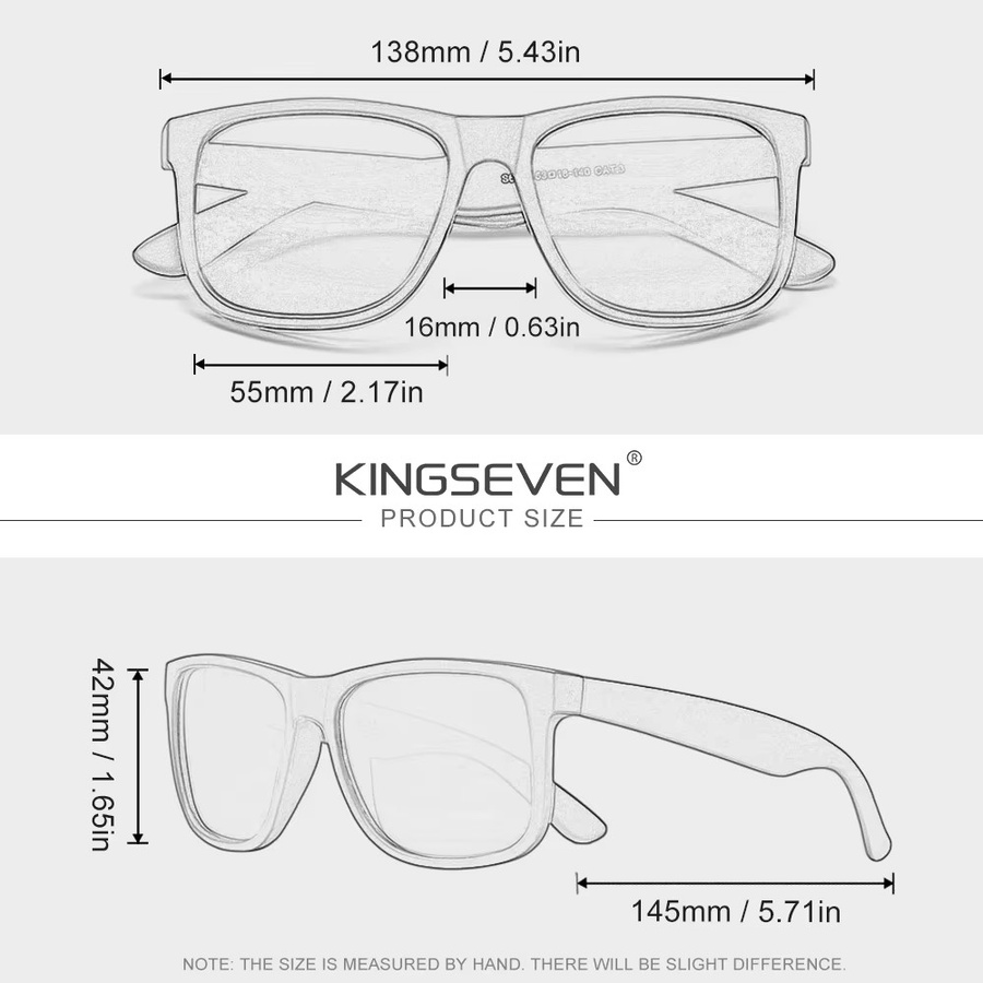 KINGSEVEN Sonnenbrille, Vollrand, Square, Kunststoff, Unisex, polarisiert - Bild 2