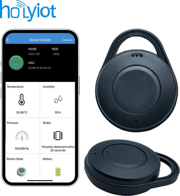Holyiot Bluetooth 5.0 Beacon Black Ibeacon Eddystone BLE Low Energy Automatikmodul für Indoor Positioning und Asset Tracking im IOT-Bereich - Bild 1