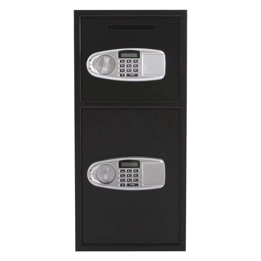 Digitaler Sicherheitsschrank in Schwarz mit Schlüssel und Digitalcode für Dokumente, Schmuck und Bargeld, B/T/H: 80 x 40 x 40 cm - Bild 2
