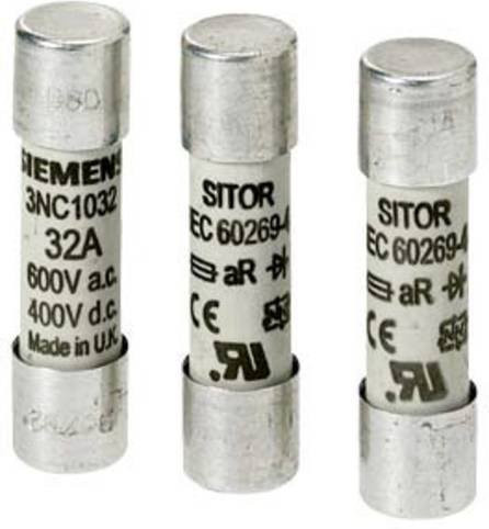 Siemens 3NC1410 Zylindersicherungseinsatz 10A 690V Silber 10 Stück - Bild 1