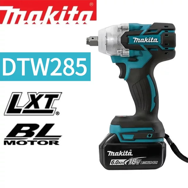 Makita DTW285 18V Akku Schlagschrauber mit bürstenlosem Motor und 280 Nm Drehmoment, 1/2 Zoll Steckschlüssel, kompatibel mit Makita LXT 18V Akkus - Bild 1