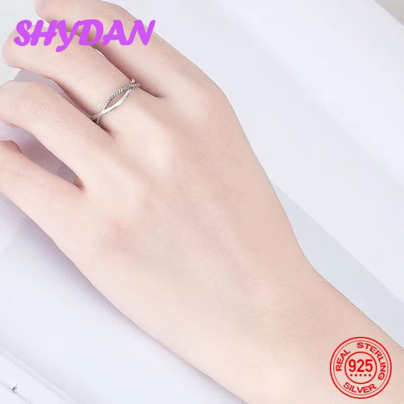 SHYDAN Ringe, 925 Silber, Vintage, Geometrisch, Damen - Bild 2