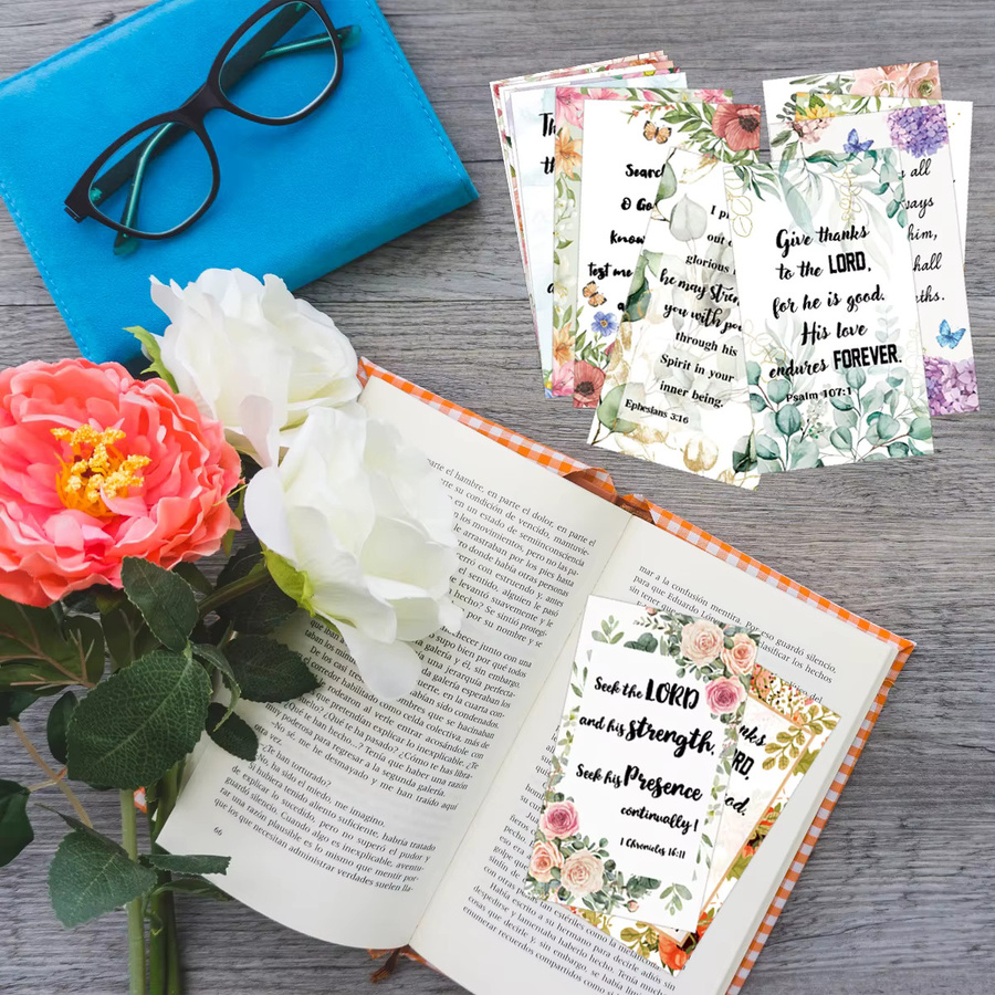 60 Stück Bibel-Schriftkarten mit inspirierenden Zitaten und christlichen Versen in Mehrfarbig, ideale Ermutigungskarten für Erwachsene - Bild 3
