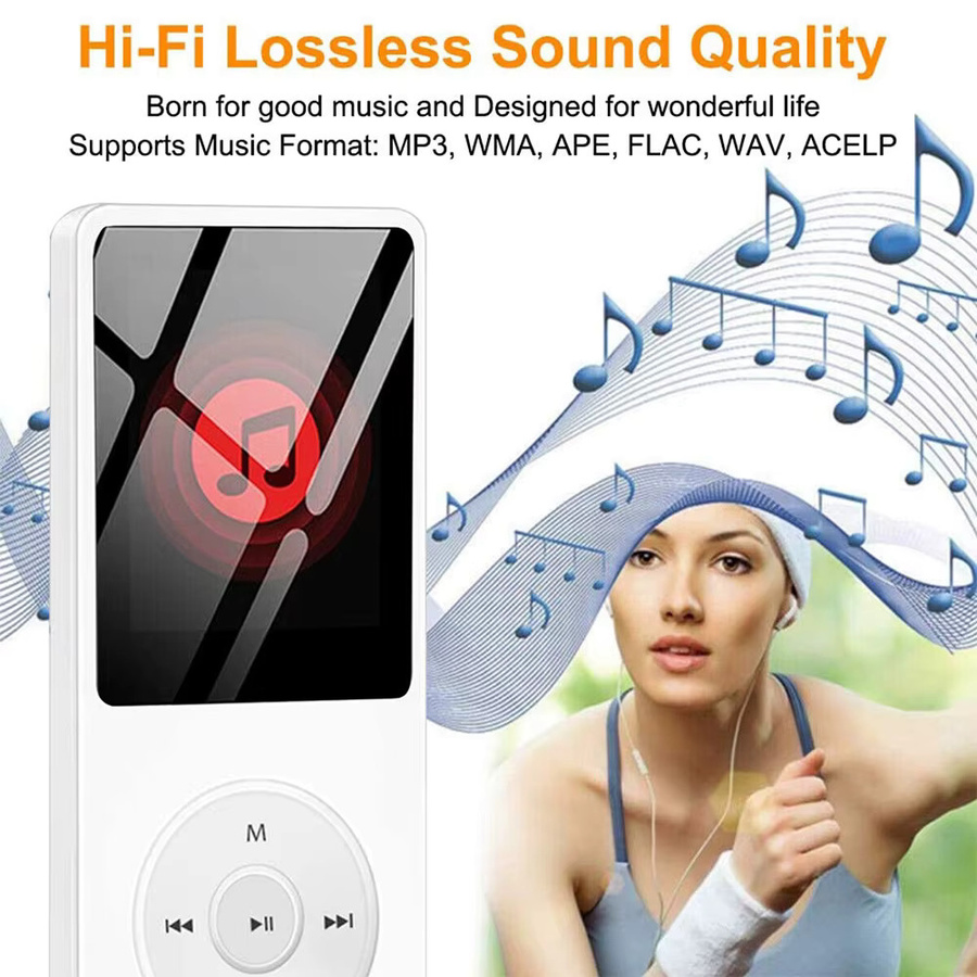 AideeMaster MP3-Player in Schwarz mit 32 GB Speicherkarte, Bluetooth 4.0, USB-C Schnellladeanschluss, FM-Radio und E-Book-Funktion - Bild 2
