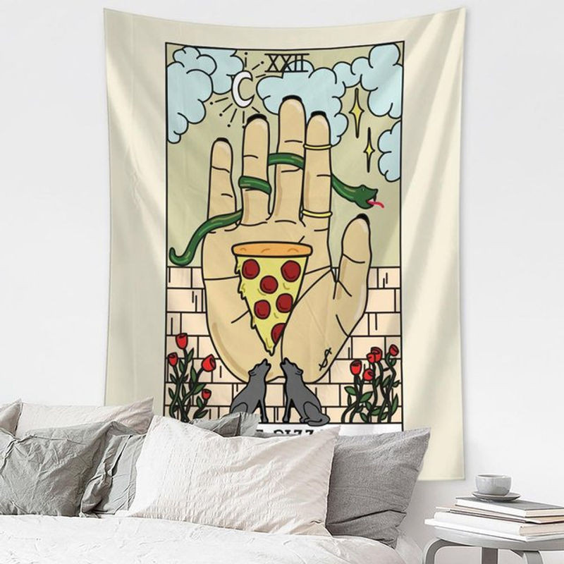 Binchi Outdoor Equipment Wandbehang Tarot Katze im Bohemian Style, mehrfarbig, B/H: 95 x 70 cm - Bild 1