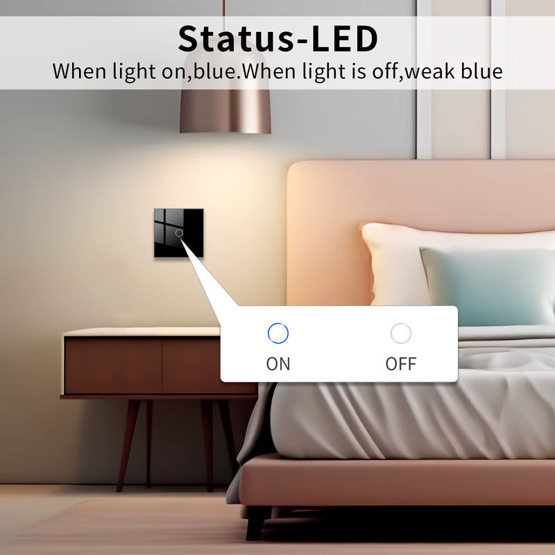 Bingoelec Touch-Lichtschalter mit EU-Wandsteckdosen und USB-Typ-C-Anschluss, 1-Wege-Wandschalter in Weiß - Bild 2