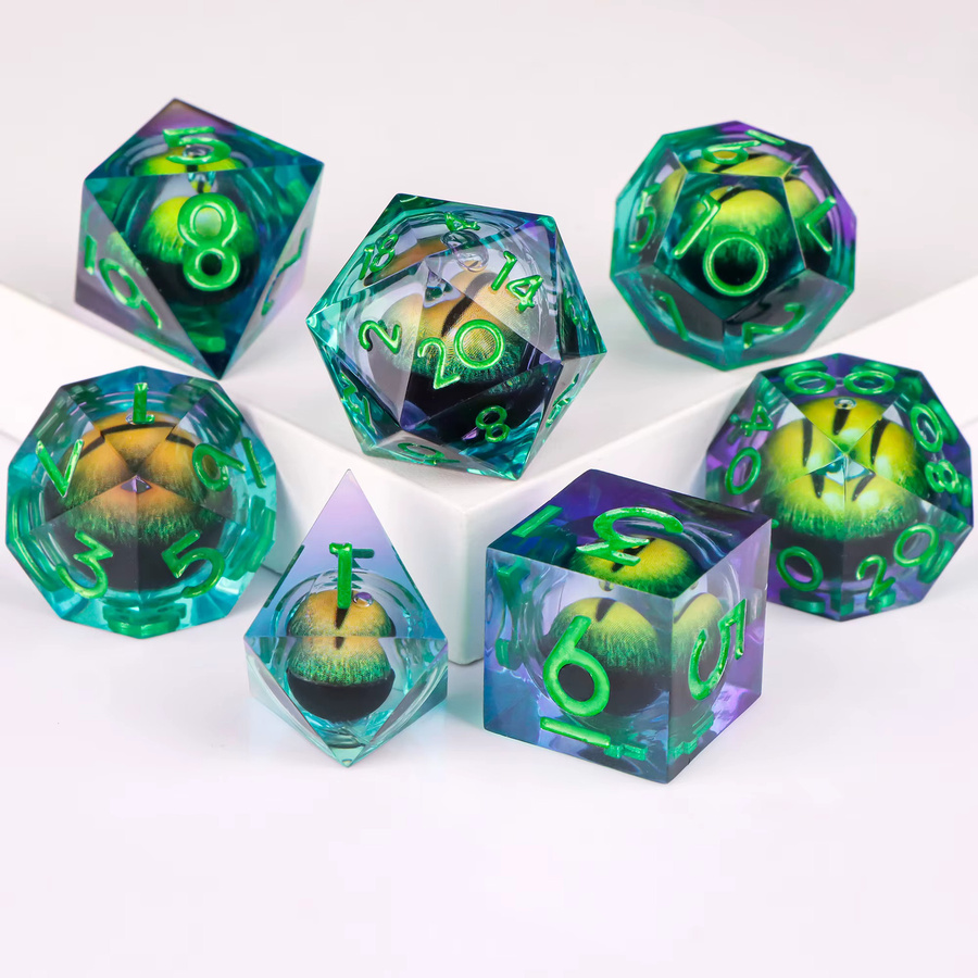 Dungeons and Dragons Beholder Eye Dice, Polyedrisches Würfelset, Harz, Bunt - Bild 2