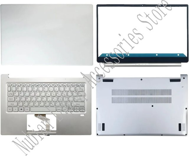 Acer Swift 3 SF314-59 SF314-42-R43G N19C4 Ersatzteil-Set mit Tastatur, Handballenauflage und Gehäusekomponenten in Silber - Bild 1