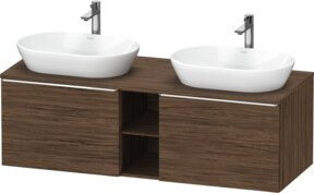 Duravit Waschtischunterschrank D-Neo in Braun, Wandhängend, B/T/H: 140 x 55 x 45,9 cm - Bild 1