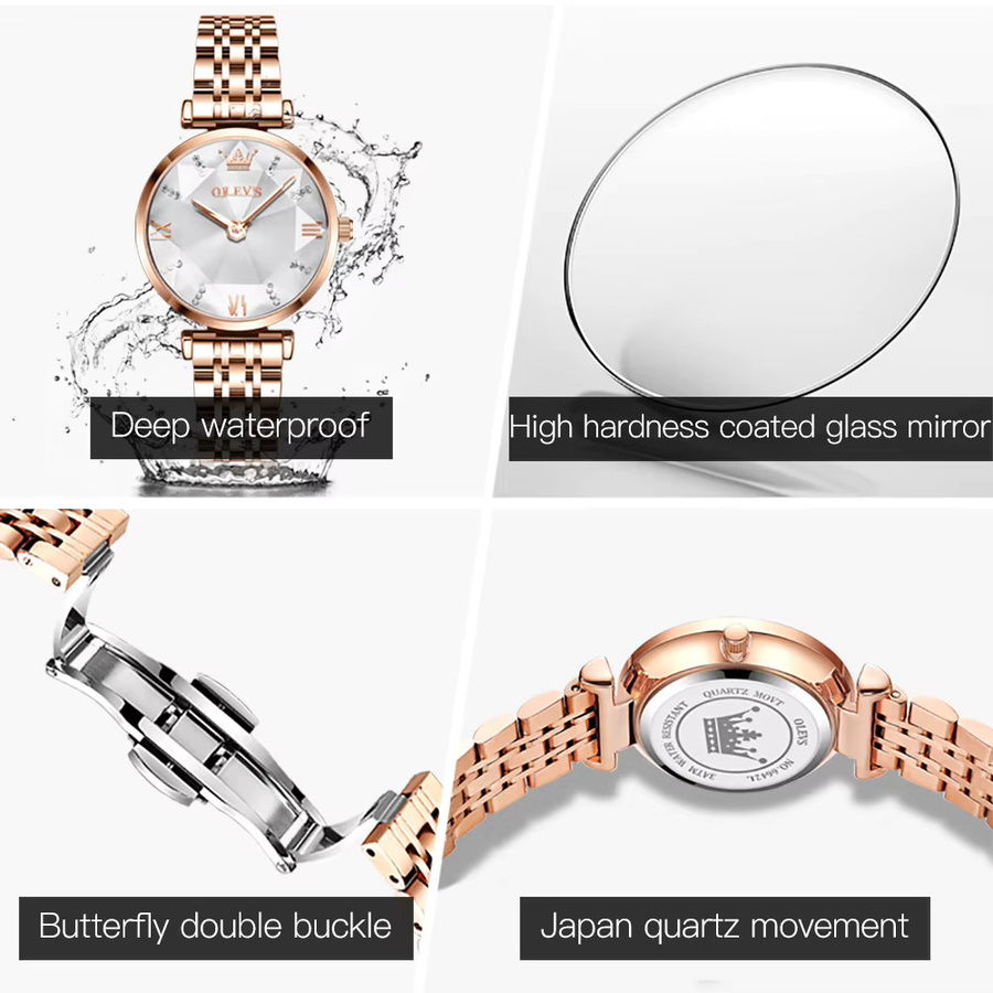 OLEVS Armbanduhr, Quarz, Edelstahl, Damen - Bild 5