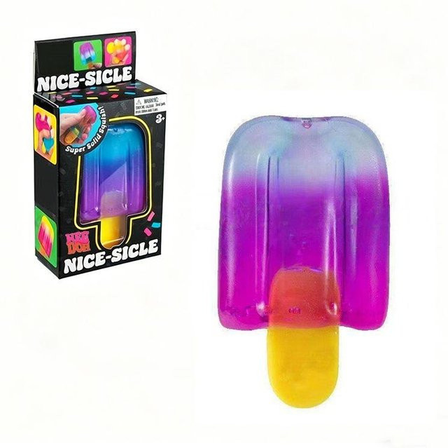 NeeDoh Nice Sicle, Transparentes Farbverlauf-Glitzer Dehnbares Sensorisches Fidget - Bild 1