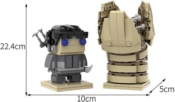 LEGO Dune Hubschrauber Figur Brickheadz Pauled Etredied Sandwurm, Baustein Spielzeug, beige, ab 3 Jahre - Bild 1