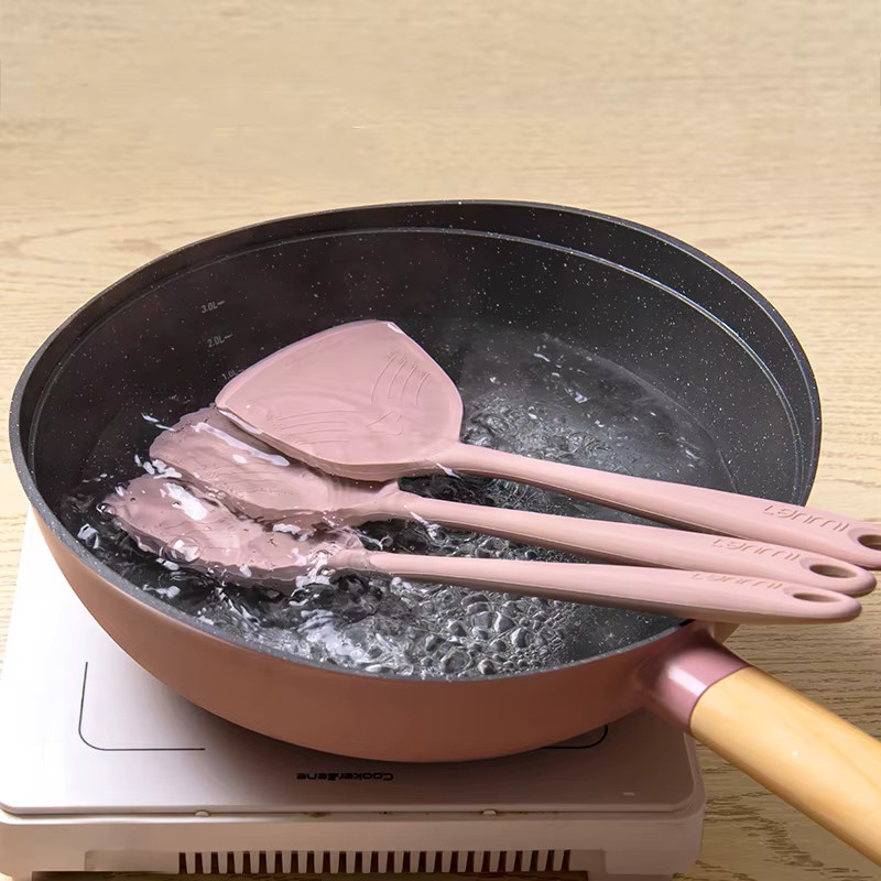 LANMI 2in1 Quantitativer Silikonspatel aus lebensmittelechtem Silikon in Pink - Bild 4