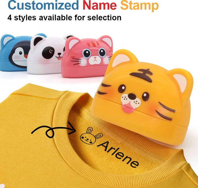Personalisierter Namensstempel für den Kindergarten als wasserfester Textilstempel für Kleidungsetiketten aus Kunststoff - Bild 1