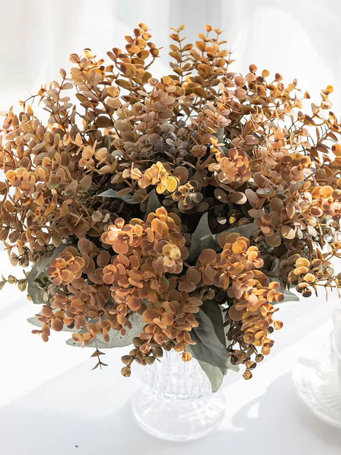 XIAOYINMO Künstliche Eukalyptus-Pflanze aus Kunststoff für Tischdekoration und Hochzeiten - Bild 3