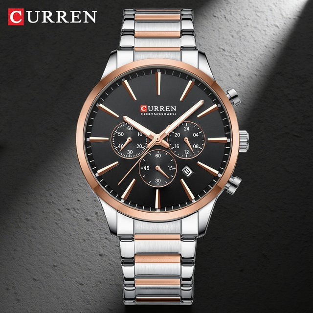 CURREN Chronograph, Quarz, Edelstahl, Bicolor, Herren - Bild 1