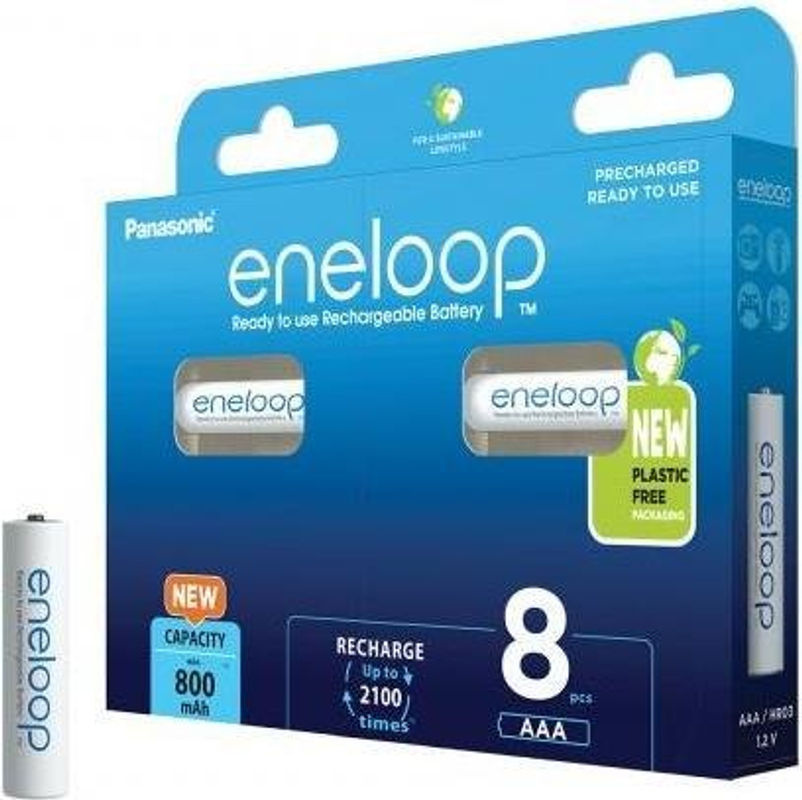 Panasonic eneloop AAA Akku Set, 8 Stück, 1,2V, 800 mAh, Schwarz - Bild 2
