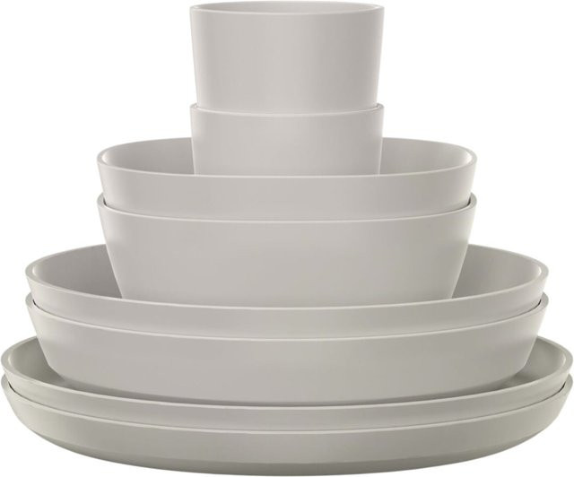 Mepal Geschirr-Set Silueta Dinner Service aus Melamin in Weiß, 8er Set - Bild 1