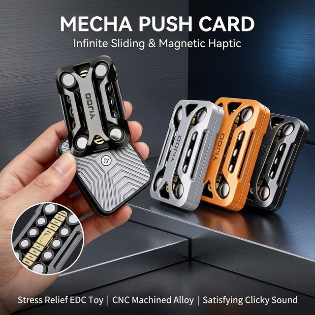 soulbao Metall-Magnetischer EDC Pai Pai Münz-Infinity-Slider Push Fidget Toy - Bild 1