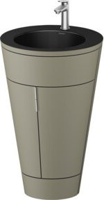 Duravit Waschtischunterschrank Starck 1 Set c-bonded in Schwarz mit Innenbeleuchtung, B/T/H: 56 x 60,5 x 86,4 cm - Bild 1