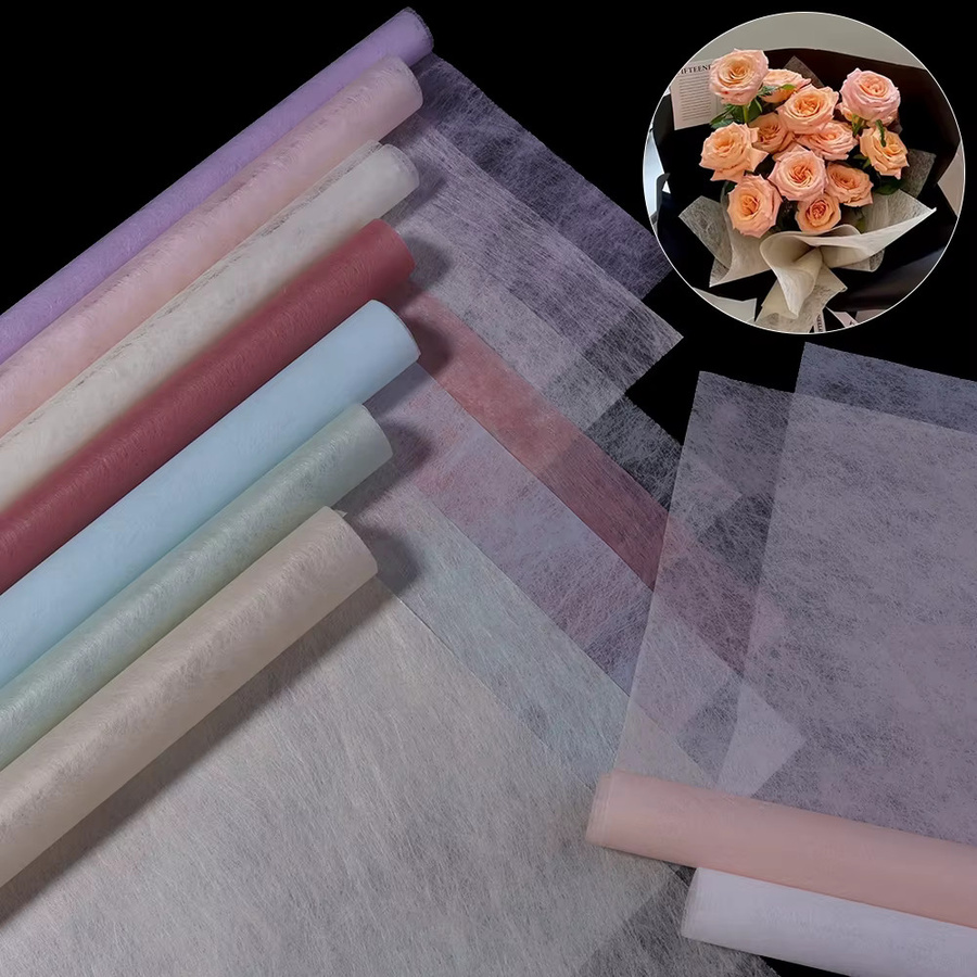 38 Stück Blumen-Geschenkpapier in Weiß als Floristenbedarf für Hochzeiten und den Valentinstag - Bild 2