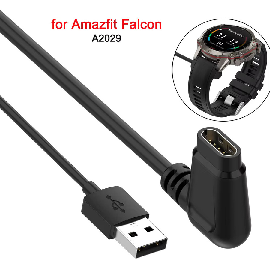 Amazfit Falcon Smartwatch Ladekabel mit USB-A Anschluss und Datenübertragungsfunktion in Schwarz - Bild 3