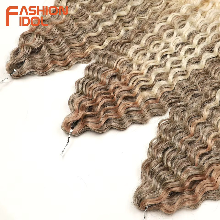 MODE IDOL Haar Extensions Synthetische Flechten, Ombre Regenbogen, 3 Stück - Bild 3