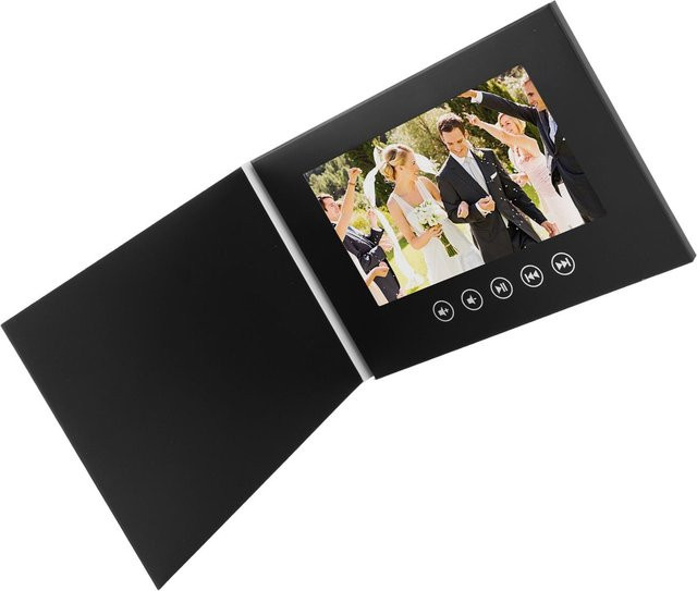 ZuiyouPet1 Elektronische Video-Grußkarte mit LCD-Bildschirm und Aufklebern in Schwarz - Bild 1