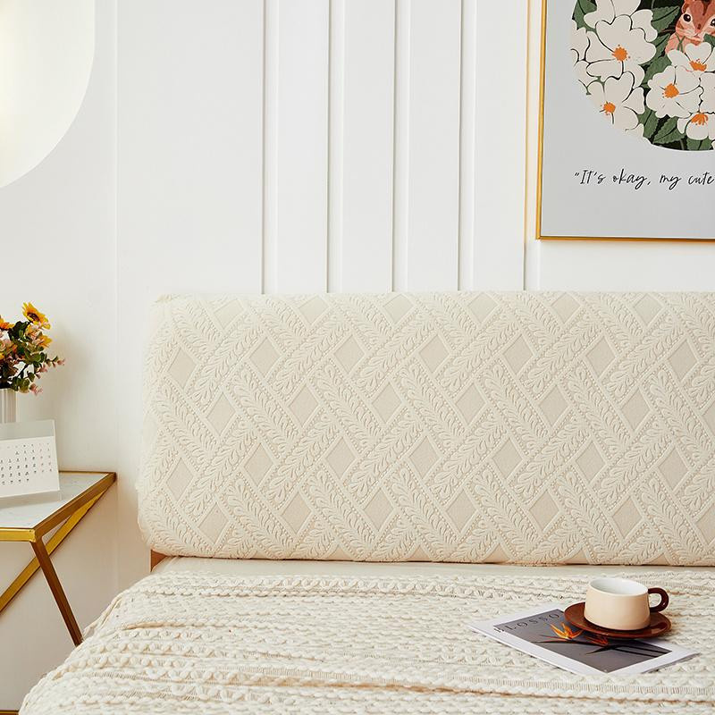 Superweiche Jacquard Bettkopfabdeckung von Yiran Bag, dehnbare Kopfteilabdeckung als Staubschutzbezug für dein Schlafzimmer, Breite: 120 cm, Höhe: 50-60 cm - Bild 1