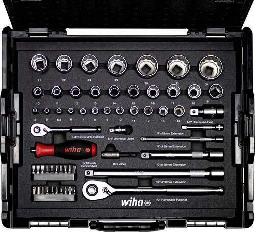 Wiha Steckschlüssel- und Bit-Set 60-teilig mit 1/4 und 1/2 Zoll in L-Boxx - Bild 1