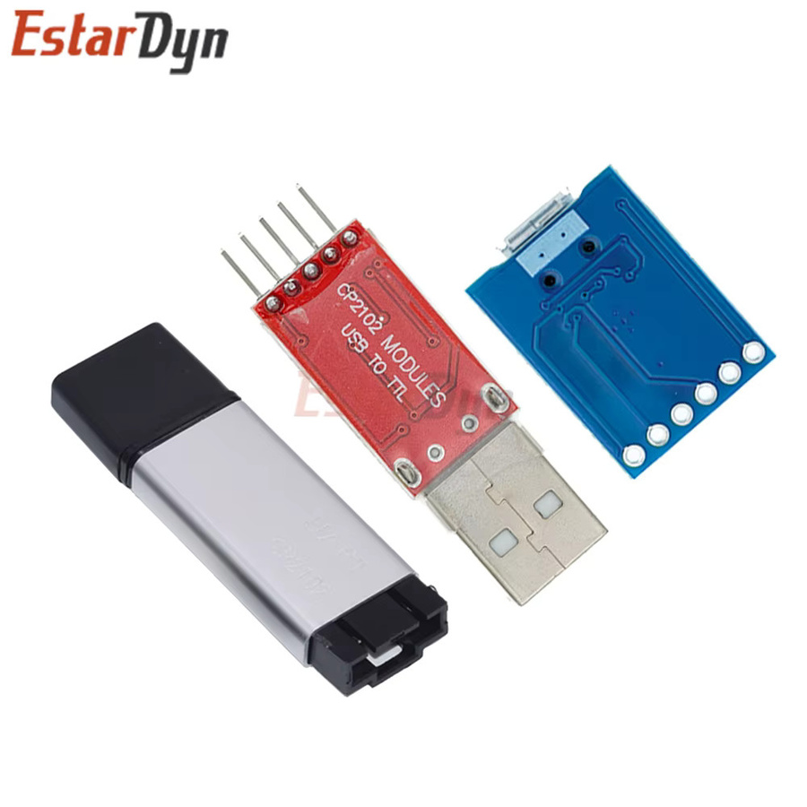 Estardyn CP2102 USB zu TTL Adaptermodul 5V 3.3V 5PIN für serielle Kommunikation und Programmierung von STC ESP8266 ESP32 - Bild 2