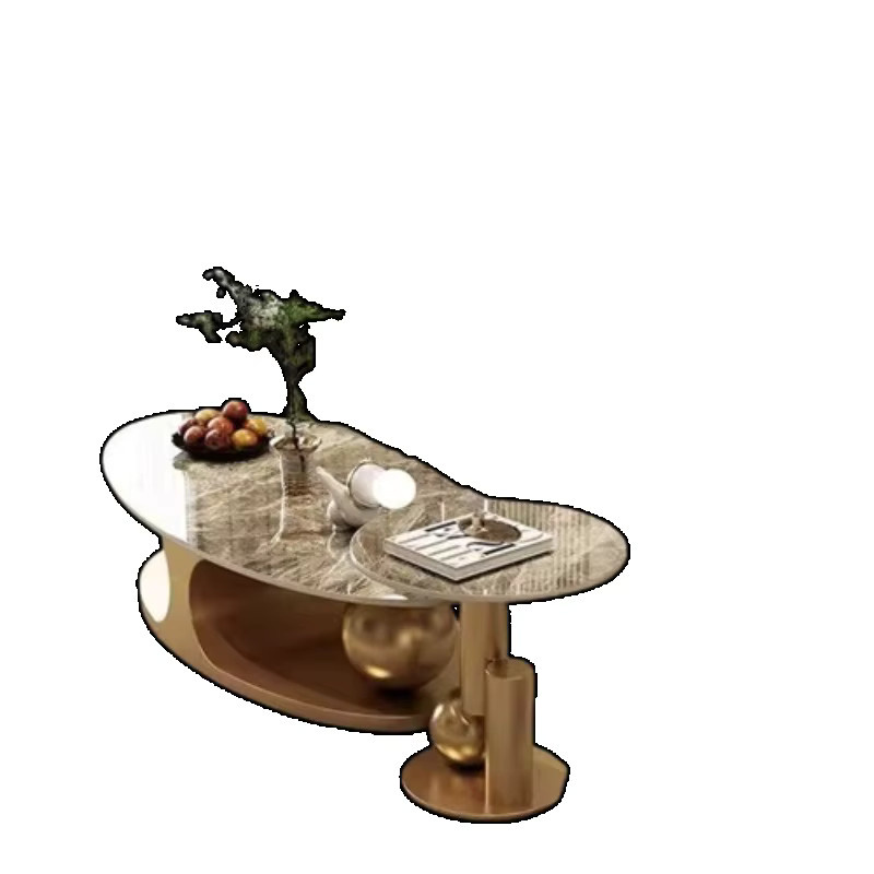 DUTRIEUX Couchtisch und Beistelltisch im minimalistischen Nordic-Design mit Marmoroberfläche und abgerundeten Formen - Bild 3