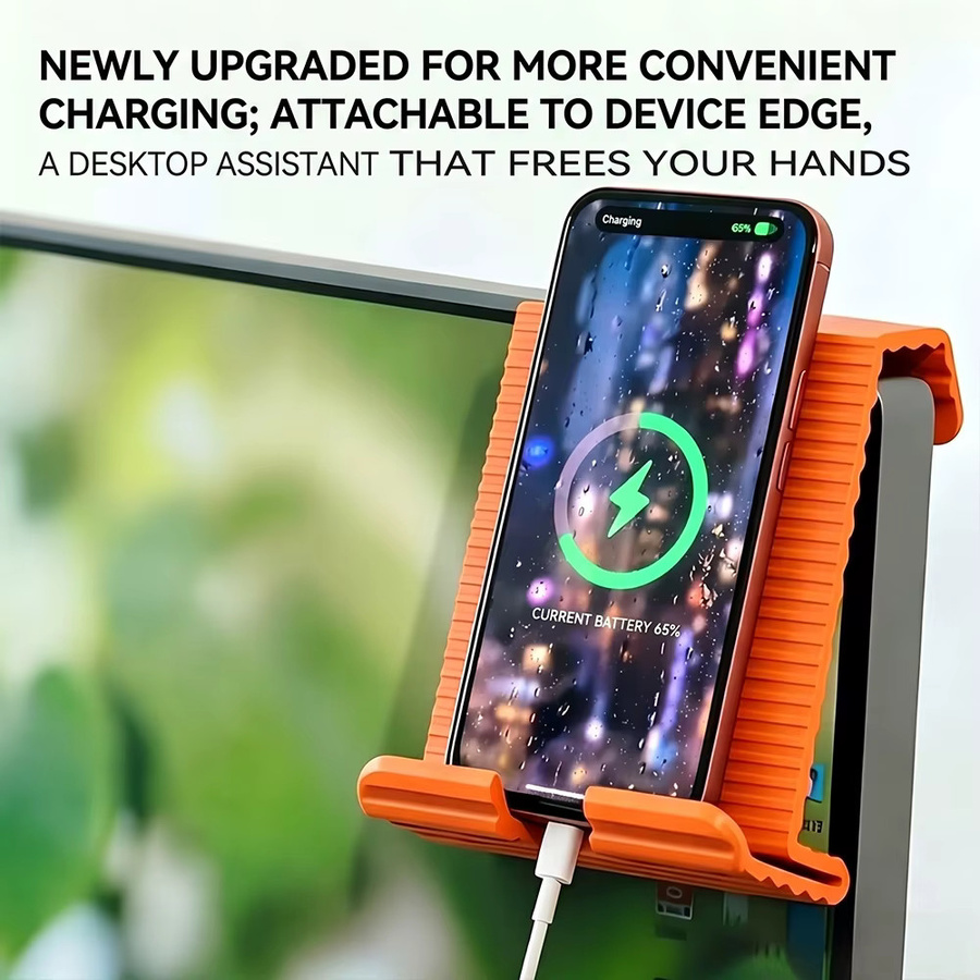 VUUV Silikon-Handyhalter biegsam und faltbar für iPhone und Tablet in Pink oder Orange - Bild 3