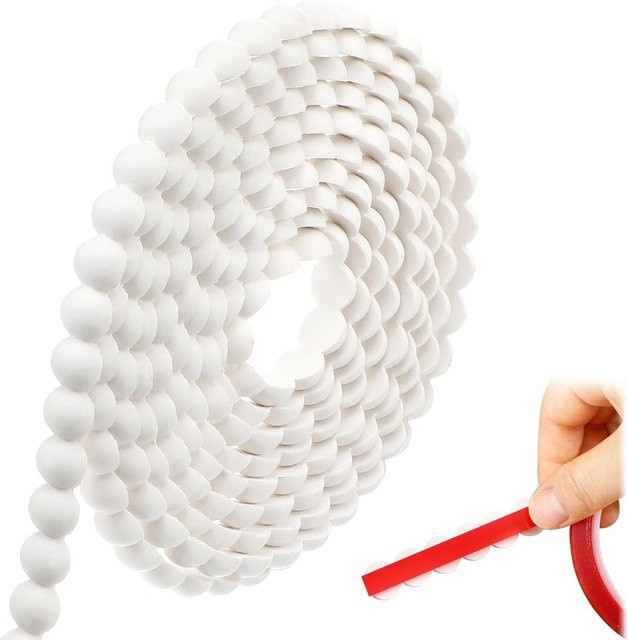 Selbstklebende Wandleiste aus PVC in Weiß, 3 Meter bemalbare DIY-Dekoration als flexible Verkleidungsstreifen für deine Wandgestaltung - Bild 1