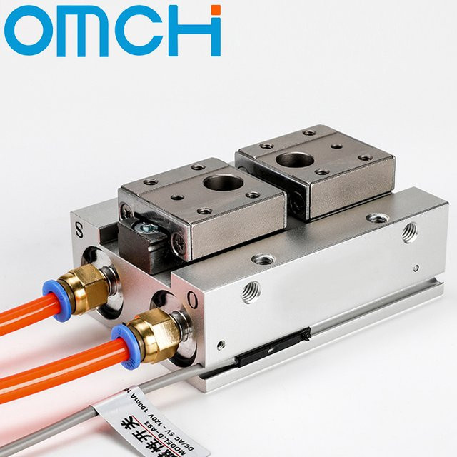 OMCH Pneumatischer Parallelgreifer MHF2-8D Schiebetisch in Silber - Bild 1