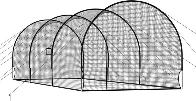 Freistehender tragbarer Baseball-Schlagkäfig von Buying Solutions, MB mit Schlagmaschine, Schwarz, B/T/H: 1005,8 x 366 x 300 cm - Bild 1