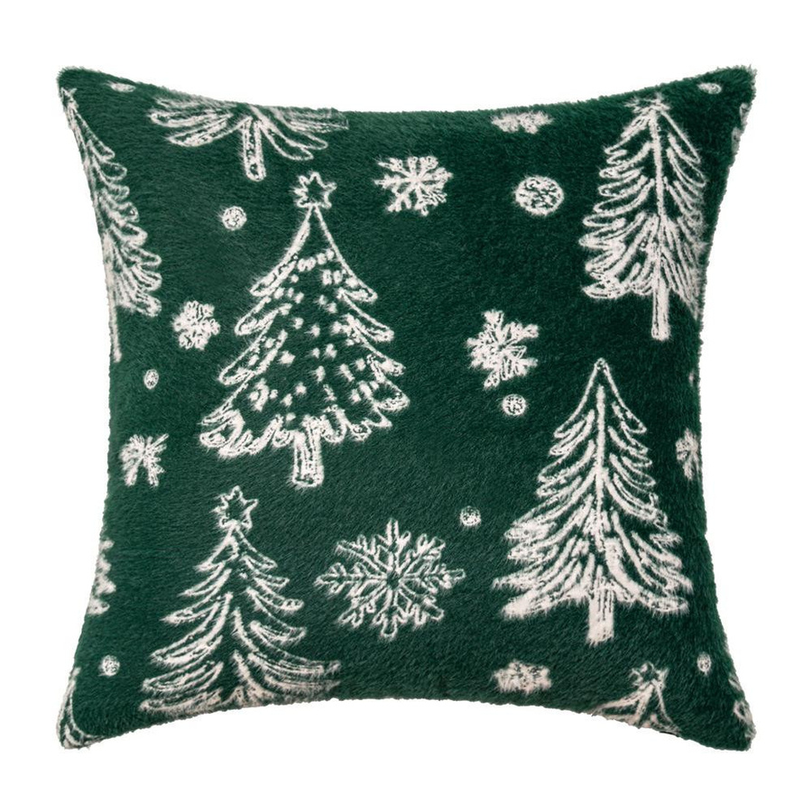 Tinika Chen Weihnachtliche Kissenhülle aus Chenille im nordischen Design, Farbe: Peach Skin, B/H: 18 x 18 cm - Bild 2