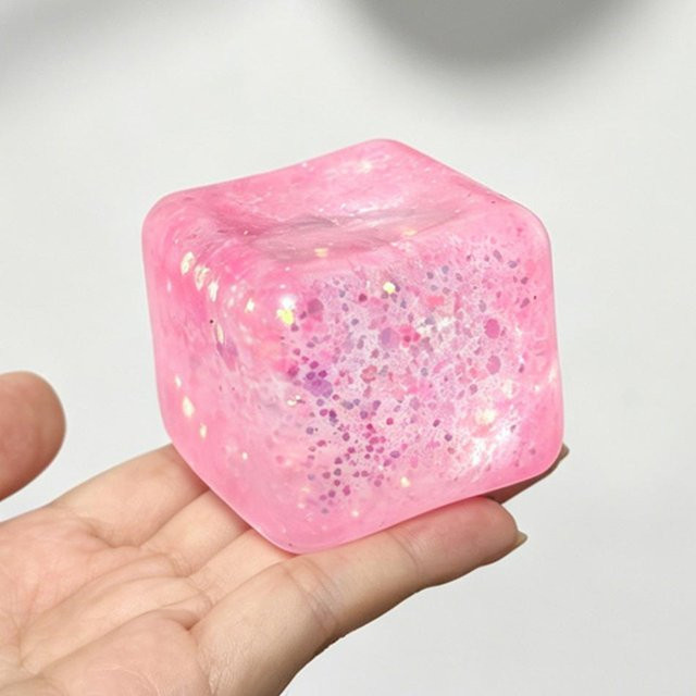 Maltose-Würfel-Stress-Quetschspielzeug, Dekompressions-Eiswürfel, Anti-Stress, langsamer Rückprall, Polar Light, farbenfroher Quetschblock aus TPR - Bild 1