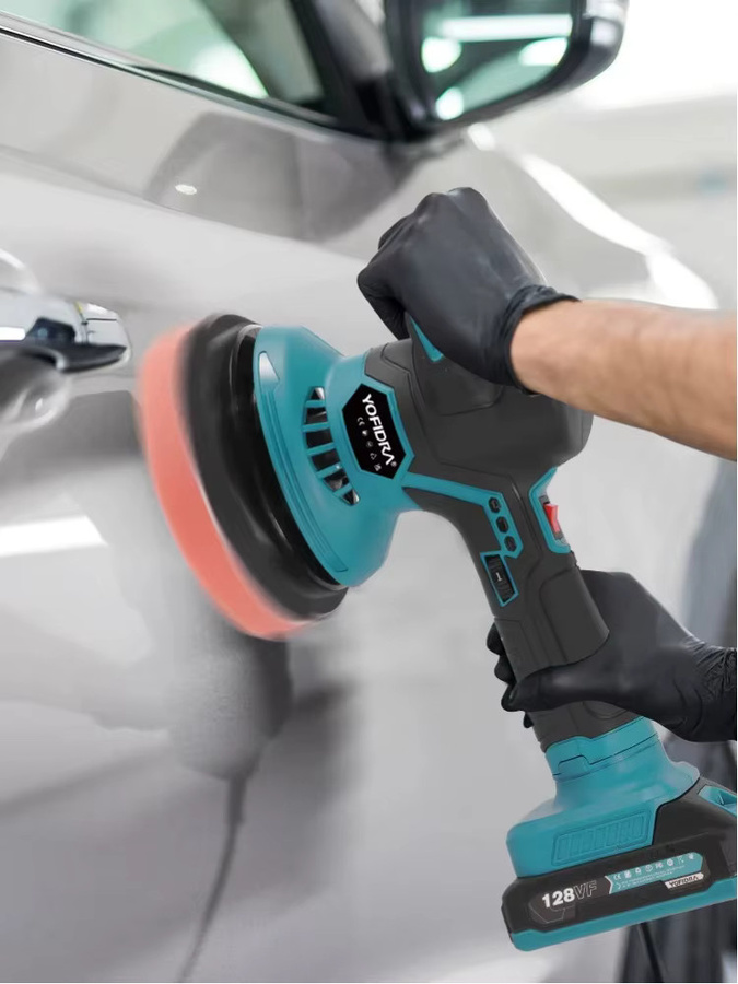 YOFIDRA Elektrische Autopoliermaschine mit 6 Gängen, kabellos, 7000 RPM, 150 mm Durchmesser, kompatibel mit Makita 18V Akku - Bild 7