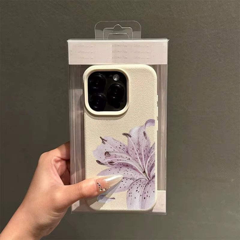 Lila Lilien-Blumen Handyhülle aus Silikon für Xiaomi Poco F7 F6 F5 M6 X5 X6 X7 Pro sowie Xiaomi 15 14 13 15T 14T 13T - Bild 3